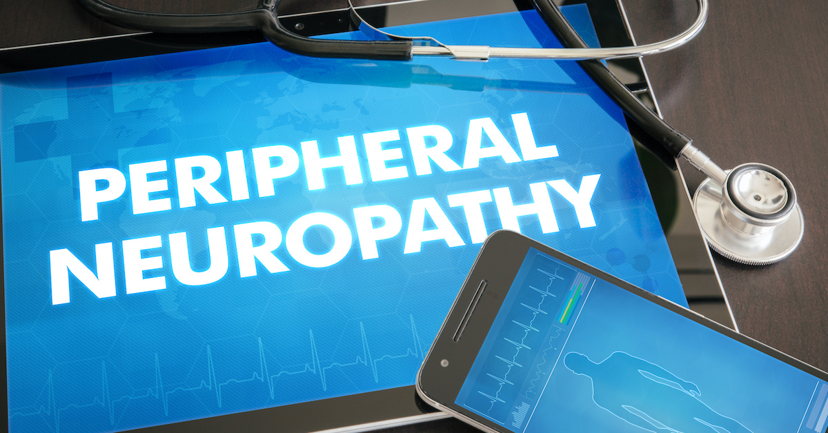 Peripheral neuropathy (neurological disorder) diagnosis medical concept on tablet screen with stethoscope; blog: Are There Different Types of Peripheral Neuropathy?